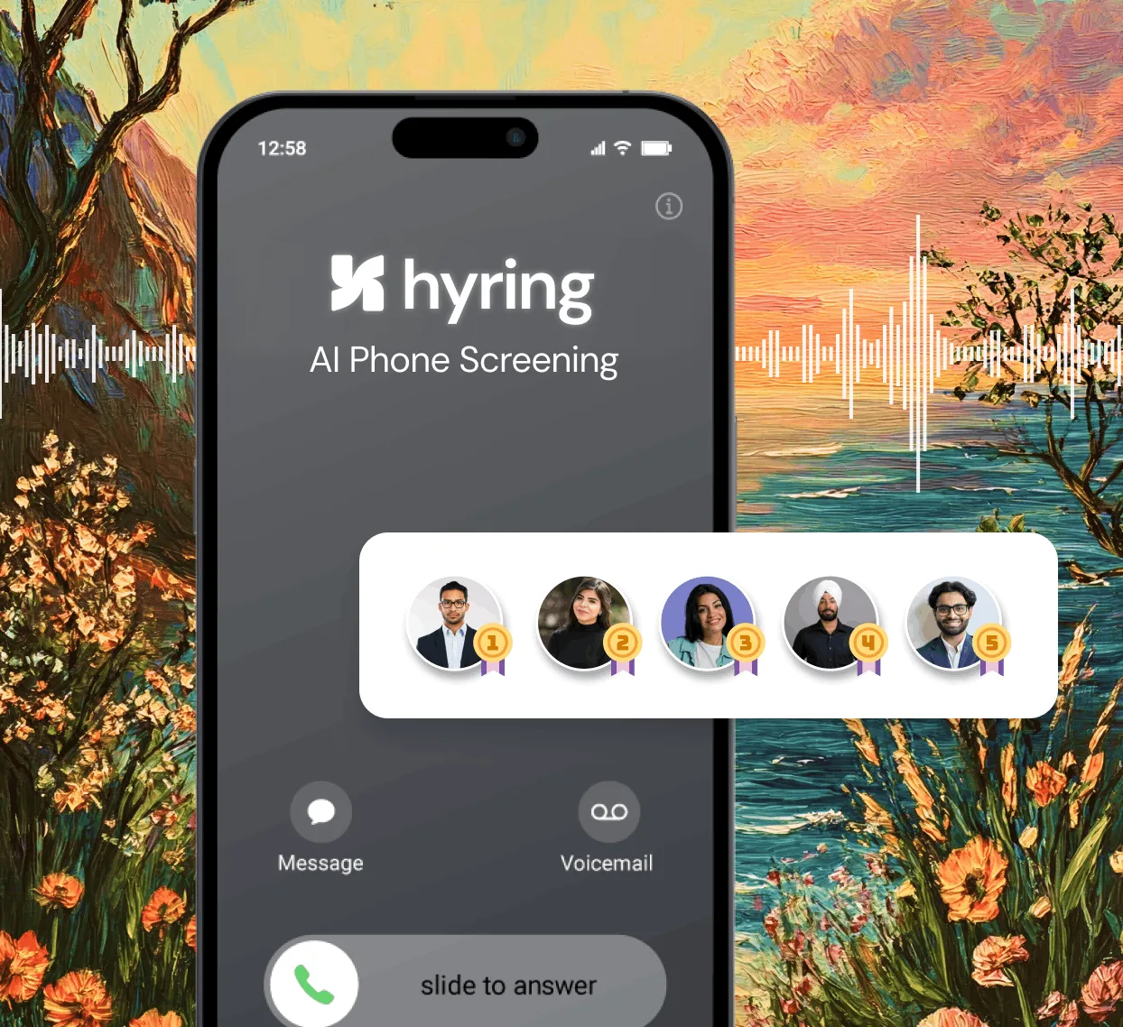 AI phone screener running automated screening calls at scale