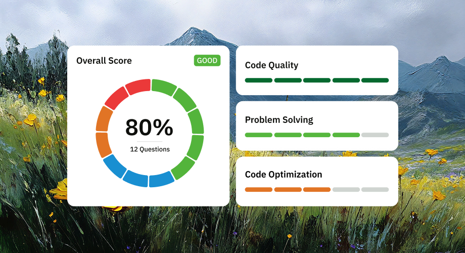 The AI scores the code.