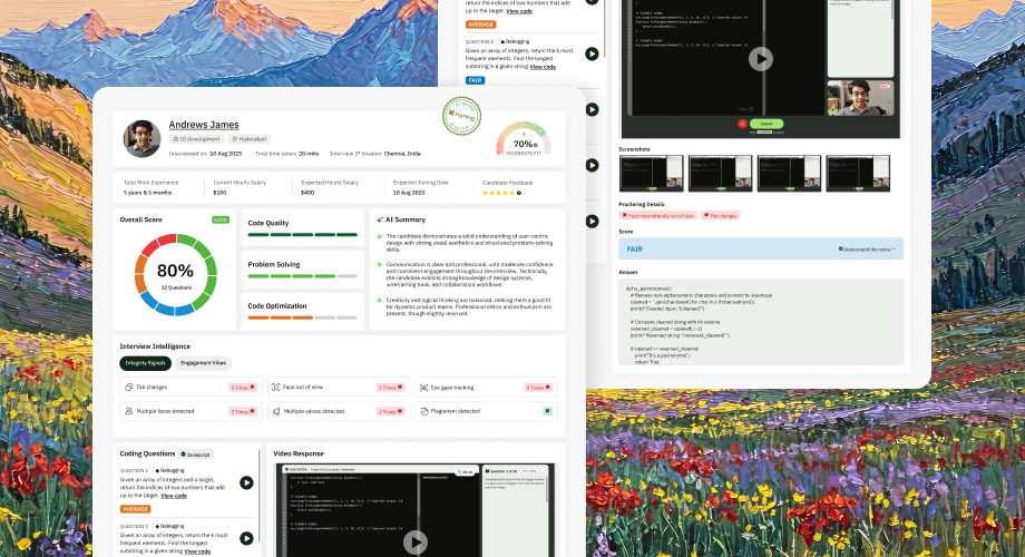 Review the benchmarked report.