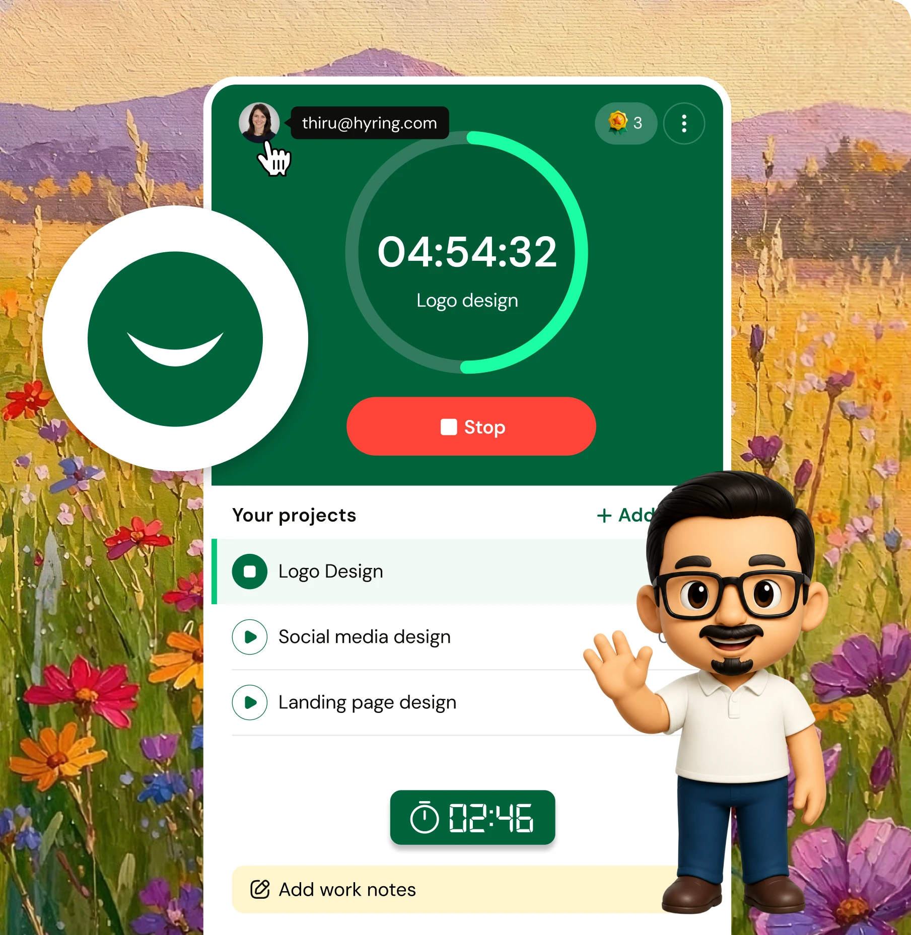 Insight by Hyring time tracking workspace