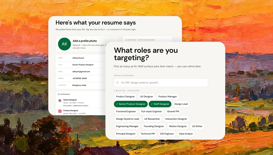 Build your profile once