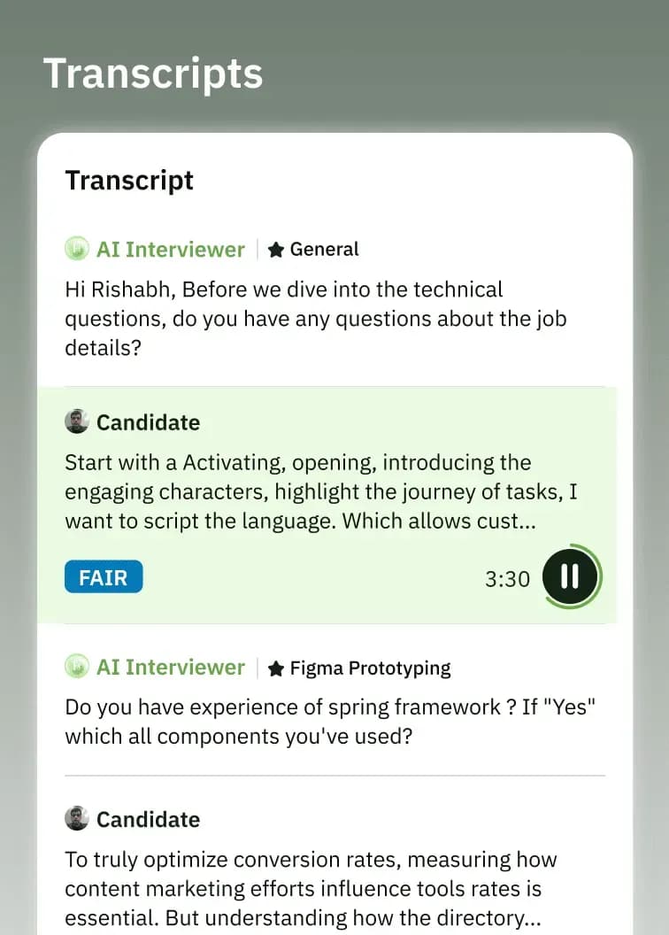 Transcripts — Automatic interview transcription