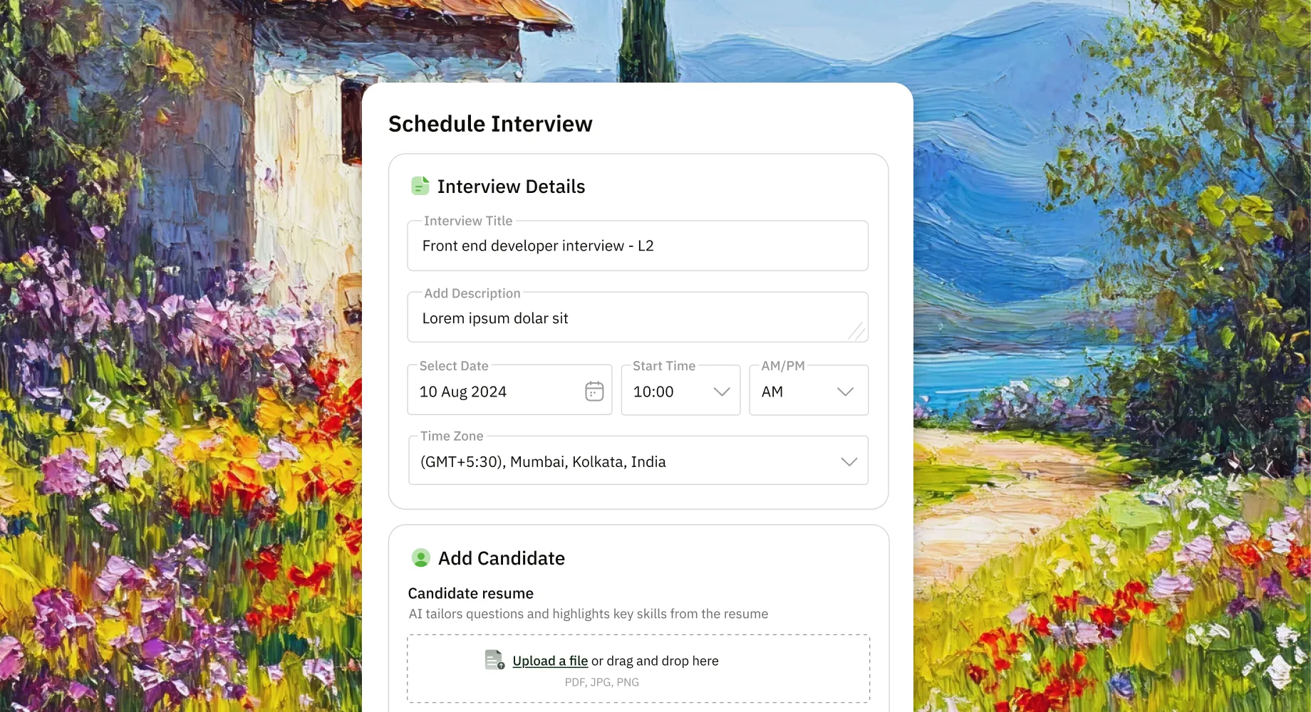 Schedule the interview.
